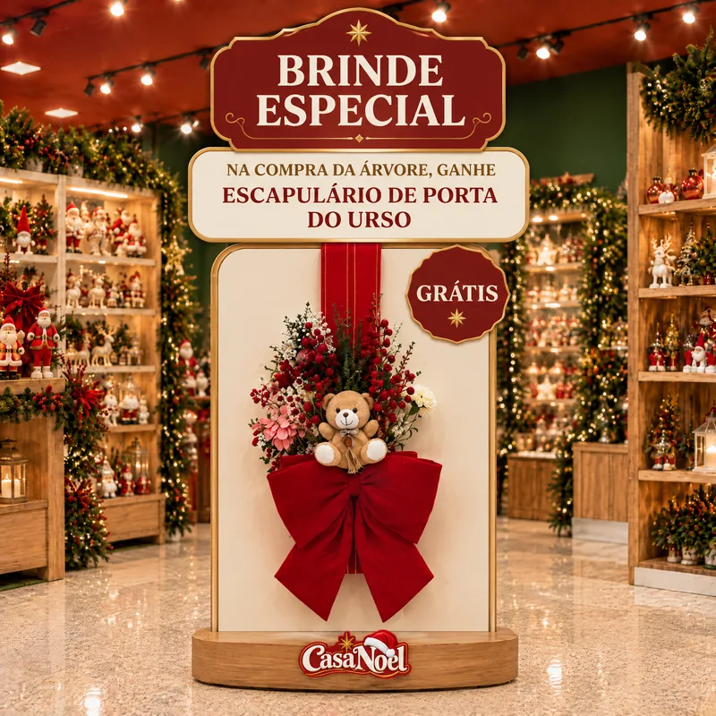 Escapulário de Porta do Urso — brinde da Casa Noel